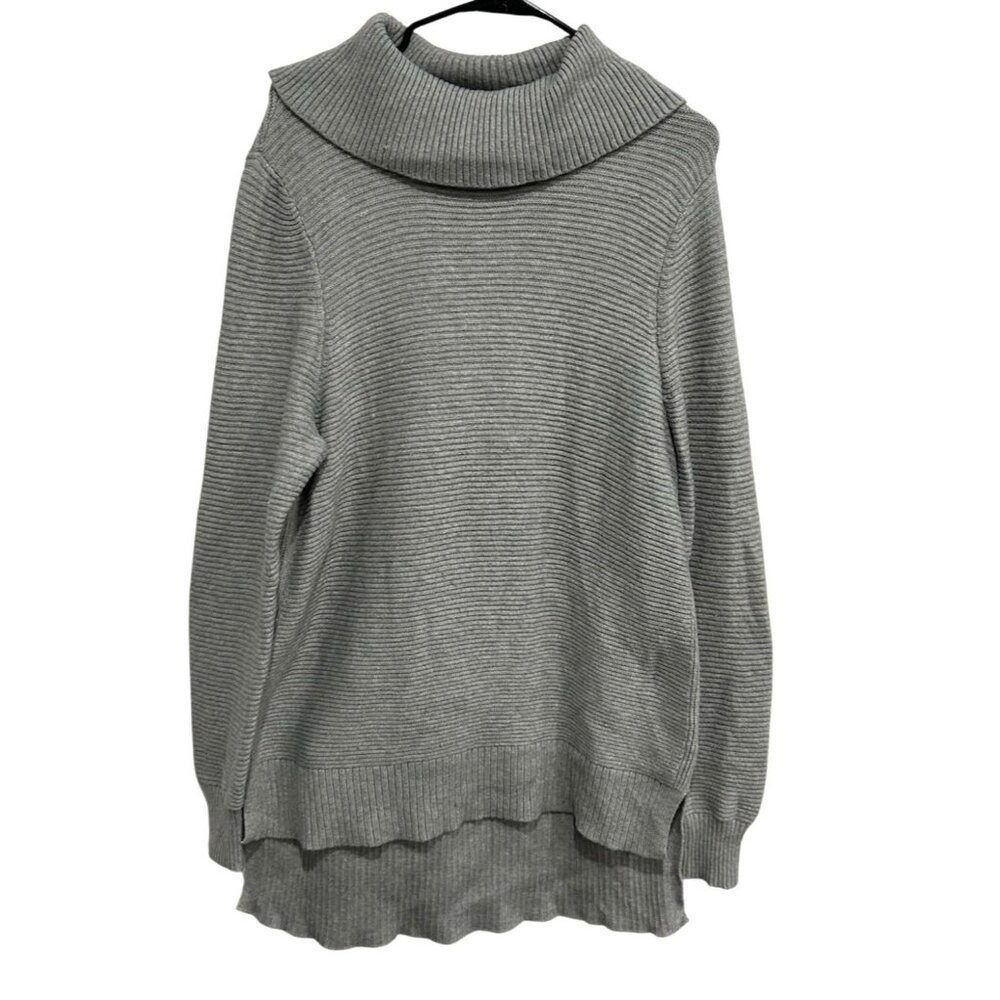 Marled NEW Womens Gray Cowl Neck Sweater Long Sleeve Size Large